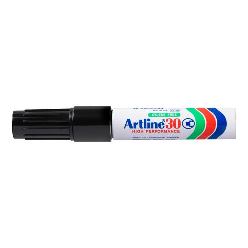 Artline 30 Permanent Marker 5mm Chisel Nib Black Box 12