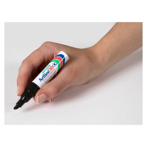 Artline 30 Permanent Marker 5mm Chisel Nib Black Box 12