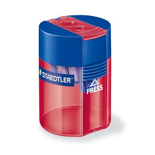 Staedtler 2 Hole Pencil Sharpener Plastic Barrel Assorted Colours