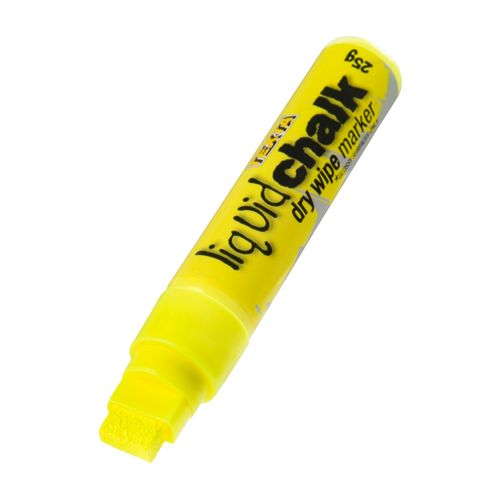 Texta Liquid Chalk Marker Dry Wipe Yellow 15mm - Sold Each (12 per Box)