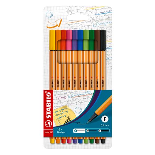 Stabilo Point 88 Fineliner Assorted Wallet 10