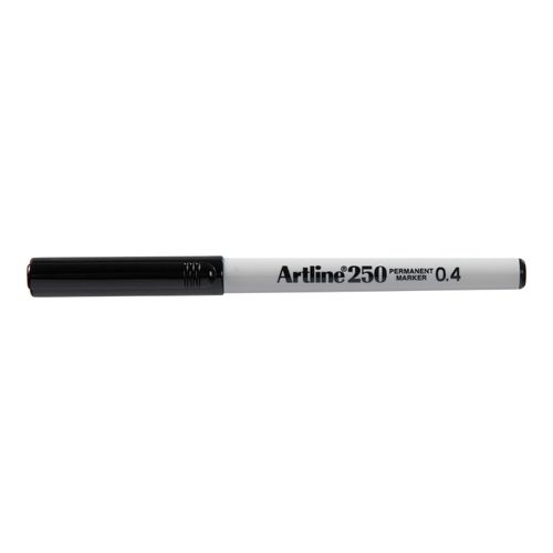 Artline 250 Permanent Marker 0.4mm Black - Sold Each (12 per Box)