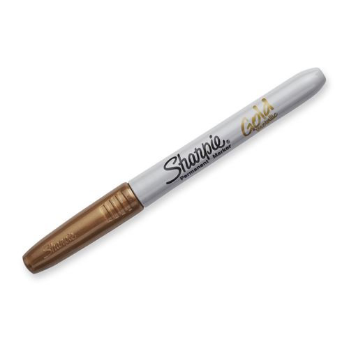 Sharpie Permanent Marker Fine Bullet Metallic Gold - Sold Each (12 per Box)