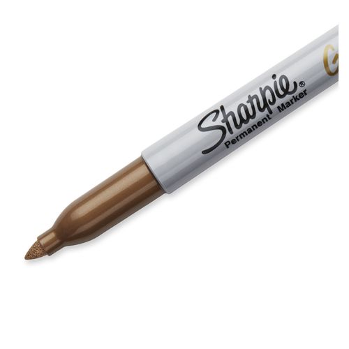 Sharpie Permanent Marker Fine Bullet Metallic Gold - Sold Each (12 per Box)