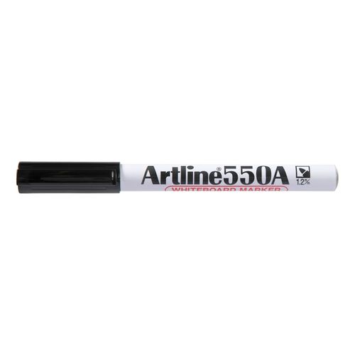 Artline 550A Whiteboard Marker 1.2mm Bullet Nib Black Box 12