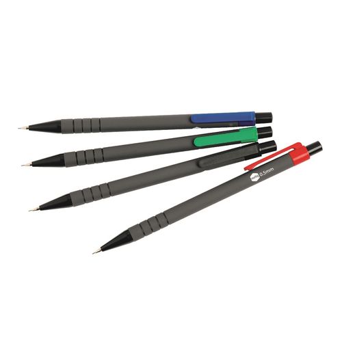Marbig Mechanical Pencil 0.5mm With Eraser Assorted Box 12