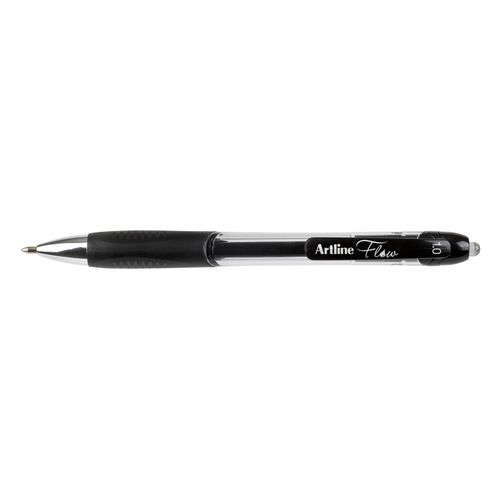 Artline Flow Retractable Ballpoint Pen Medium 1.0mm Black - Sold Each (12 per Box)