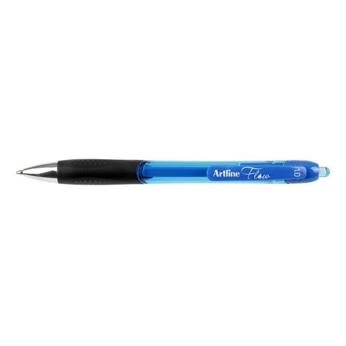 Artline Flow Retractable Ballpoint Pen Medium 1.0mm Blue - Sold Each (12 per Box)