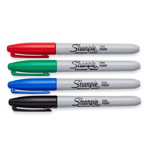 Sharpie Fine Point Permanent Marker Business Assorted Pack 4