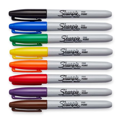 Sharpie Permanent Marker Fine Bullet Assorted Fashion Pack 8