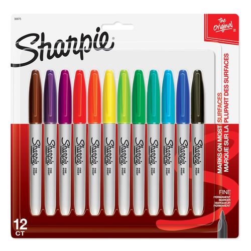 Sharpie Fine Permanent Marker Fashion Assorted Pack 12