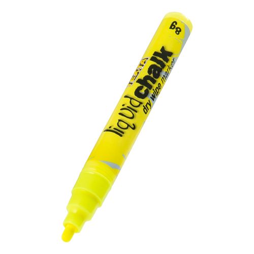 Texta Liquid Chalk Marker Dry Wipe Yellow 4mm - Sold Each (12 per Box)