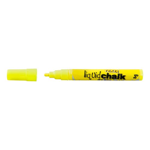 Texta Liquid Chalk Marker Dry Wipe Yellow 4mm - Sold Each (12 per Box)