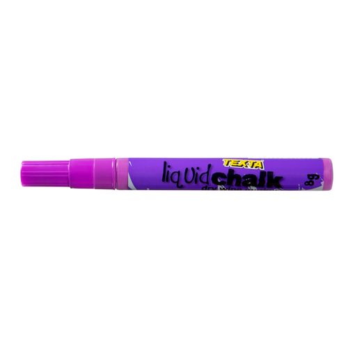 Texta Liquid Chalk Marker Dry Wipe Purple 4mm - Sold Each (12 per Box)