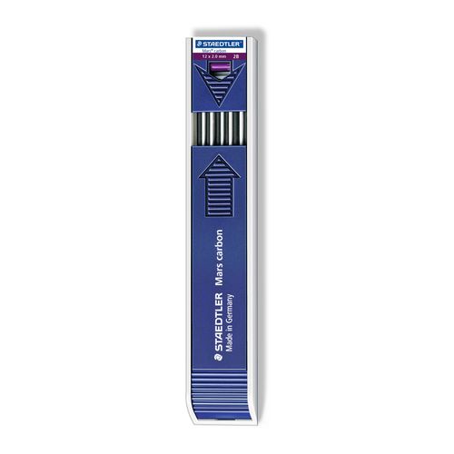 Staedtler Mars Carbon Leads 2mm 2B 200-2B Pack 12