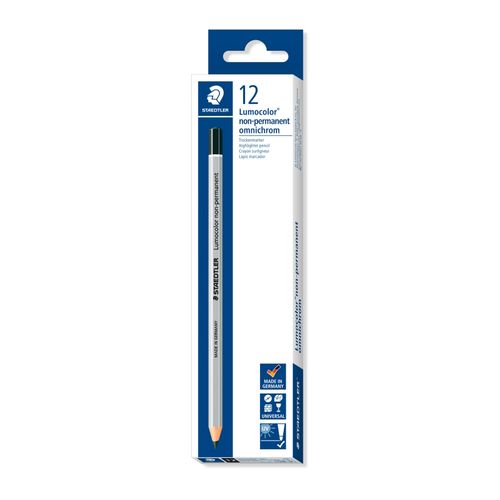 Staedtler Lumocolor Non-Permanent Omnichrom Pencil Black Box 12