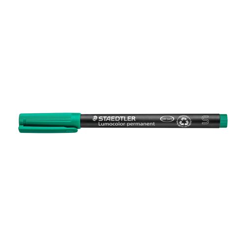 Staedtler Lumocolor Permanent Super Fine Marker 313 Green Box 10