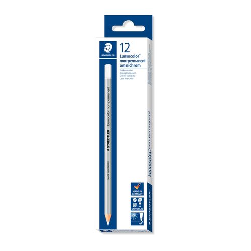 Staedtler Lumocolor Non-Permanent Omnichrom Pencil White Box 12
