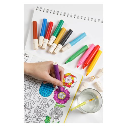 Artline Liquid Crayon Colouring Watercolour Marker Assorted Colours Box 12