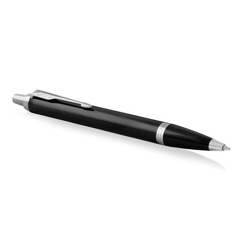 Parker Ballpoint Pen IM Black Barrel Chrome Trim Blue Ink