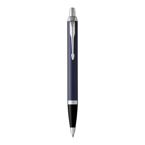 Parker Ballpoint Pen IM Blue Barrel Chrome Trim Blue Ink