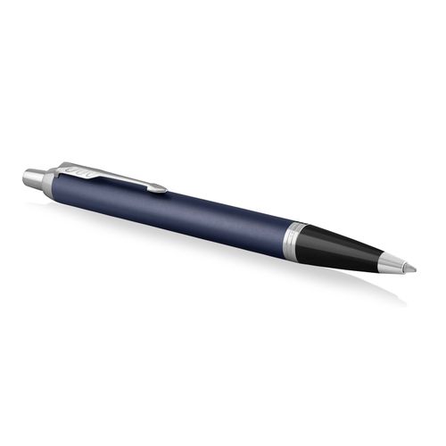 Parker Ballpoint Pen IM Blue Barrel Chrome Trim Blue Ink