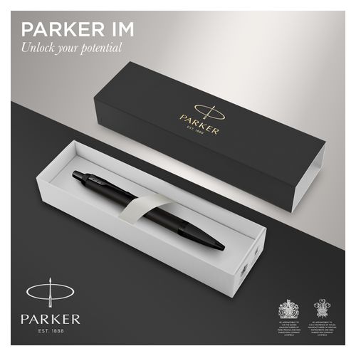 Parker Ballpoint Pen IM Achromatic Black Barrel Black Trim Black Ink