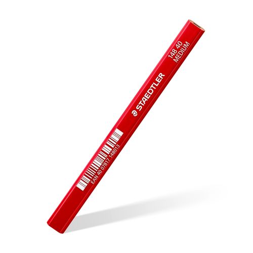 Staedtler Carpenters Pencil 2H Red Lacquer Box 12