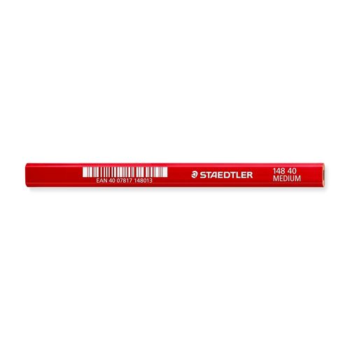 Staedtler Carpenters Pencil 2H Red Lacquer Box 12