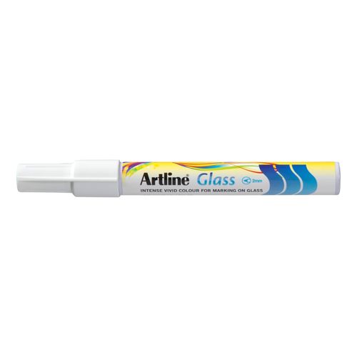 Artline Glass Marker Bullet 2mm White Box 12