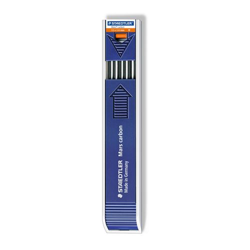 Staedtler Mars Carbon Leads 2mm H 200-H Pack 12