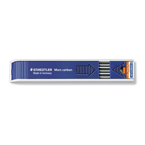 Staedtler Mars Carbon Leads 2mm H 200-H Pack 12