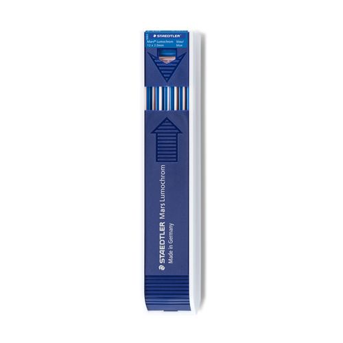 Staedtler Mars Lumochrom Coloured Leads 2mm Blue 204-3 Pack 12