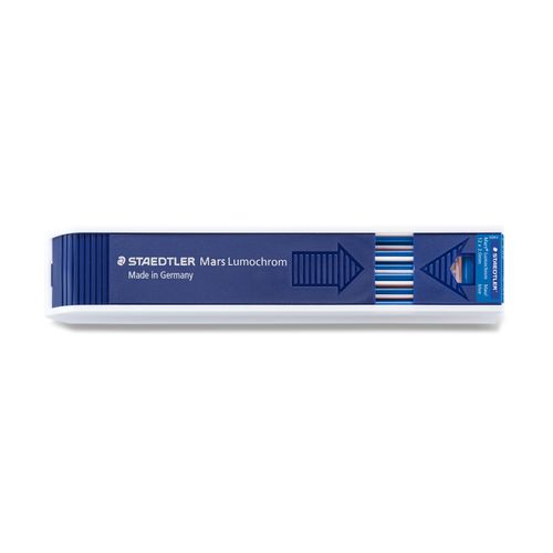 Staedtler Mars Lumochrom Coloured Leads 2mm Blue 204-3 Pack 12