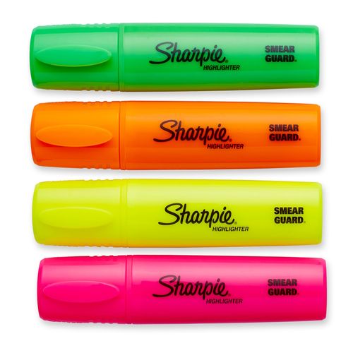Sharpie Fluo XL Highlighters Assorted Pack 4