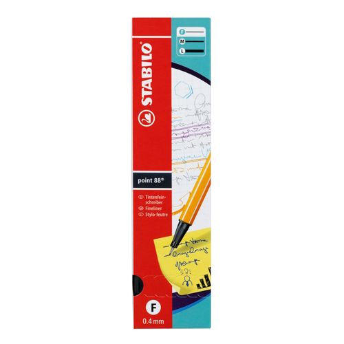 Stabilo Point 88 Fineliner Pen Black Box 10