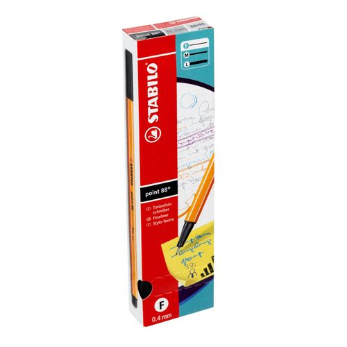 Stabilo Point 88 Fineliner Pen Black Box 10