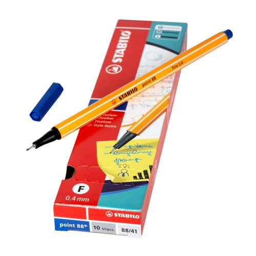 Stabilo Point 88 Fineliner Pen Blue Box 10