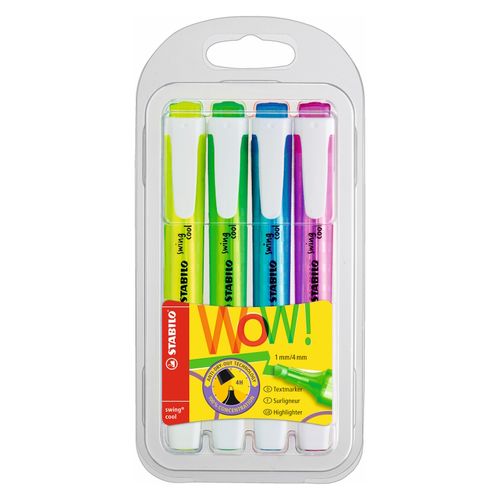 Stabilo Swing Cool Highlighter Assorted Wallet 4