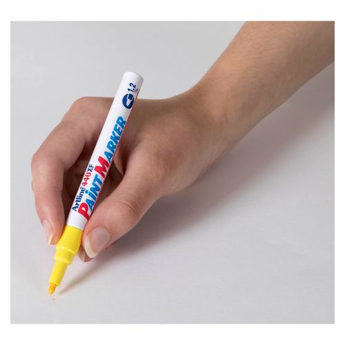 Artline 440 Permanent Paint Marker 1.2mm Bullet Yellow Box 12