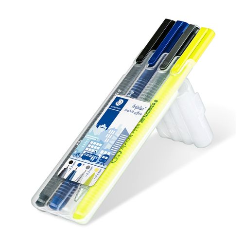 Staedtler 34 SB4 Triplus Marker Mobile Office Assorted Widths Assorted Colours Wallet 4