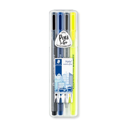 Staedtler 34 SB4 Triplus Marker Mobile Office Assorted Widths Assorted Colours Wallet 4