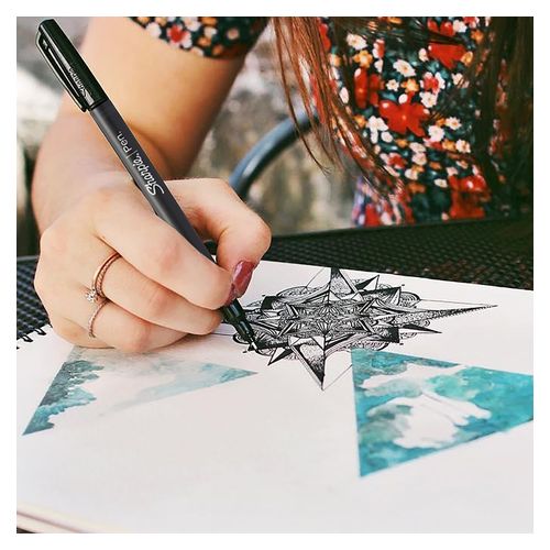 Sharpie Fineliner Marker 0.8mm Black Box 12