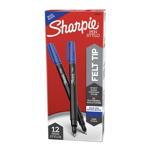 Sharpie Fineliner Marker 0.8mm Blue Box 12
