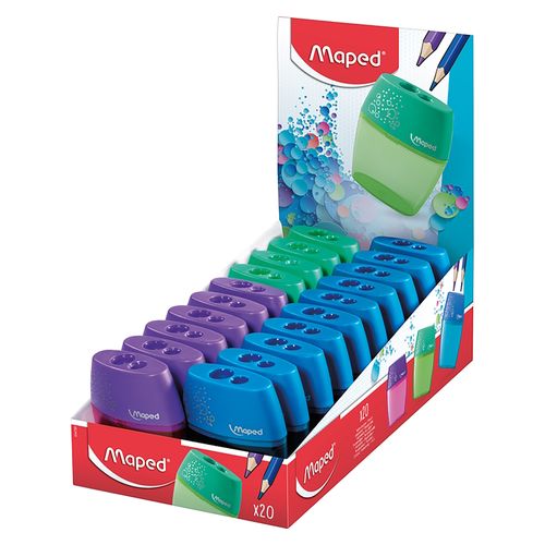 Maped Shaker Pencil Sharpener 2 Hole With Barrel