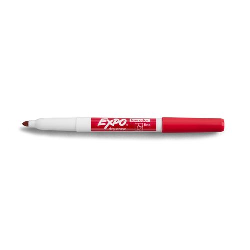 Expo Whiteboard Marker Bullet Fine Red Box 12