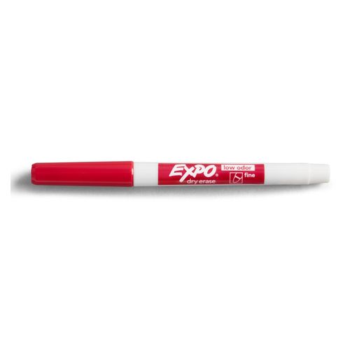 Expo Whiteboard Marker Bullet Fine Red Box 12